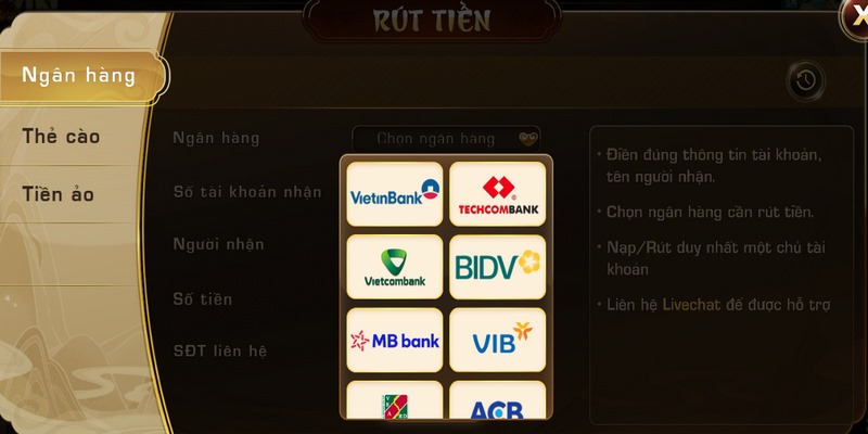 rút tiền Iwin
